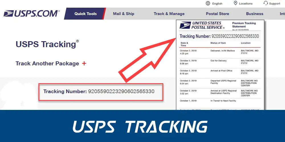 USPS Tracking Number